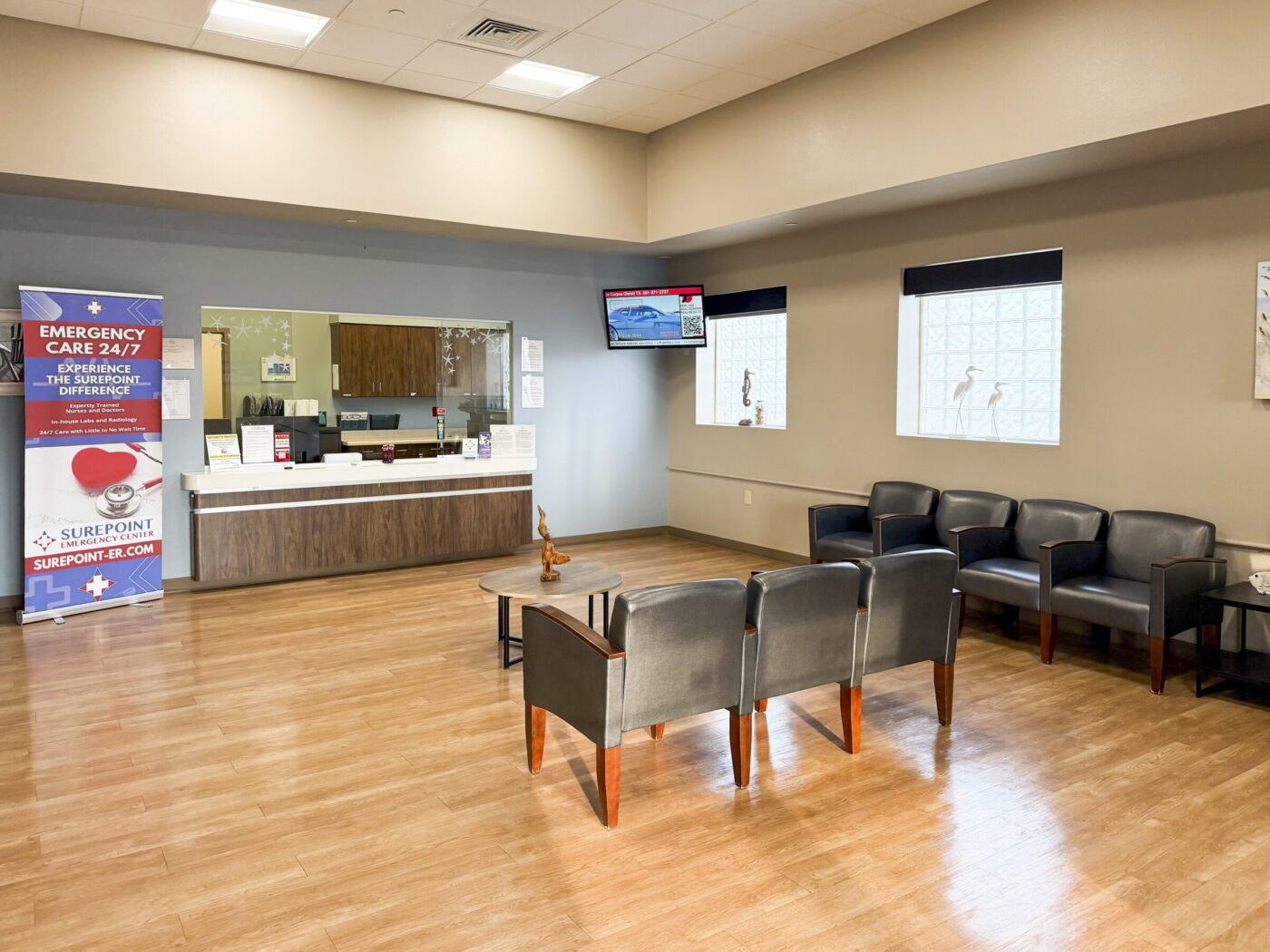 inside waiting room picture of Surepoint Emergency Center in Padre Island, TX